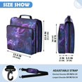 thumbnail image 3 of Zipper Binder with Shoulder Strap 2 inch 3 Ring Waterproof File Folder Organizer Bag 500 Sheet Psychedelic Purple Rose, 3 of 8