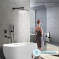 thumbnail image 2 of Ducha Empotrados Set-Regadera Cuadrada,Monomando Para Regadera,Sistema de Ducha y Grifo,Sistema de Regaderas Para Baño Negro,Cabeza de Ducha de Lluvia de Alta Presión de 10'' y Rociador Ducha Mano, 2 of 8