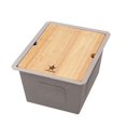 thumbnail image 4 of STARSTAR Workstation Ledge Undermount Single Bowl 304 Stainless Steel Kitchen Sink, With Grid, Cutting Board (15 x 19 x 10), 4 of 4