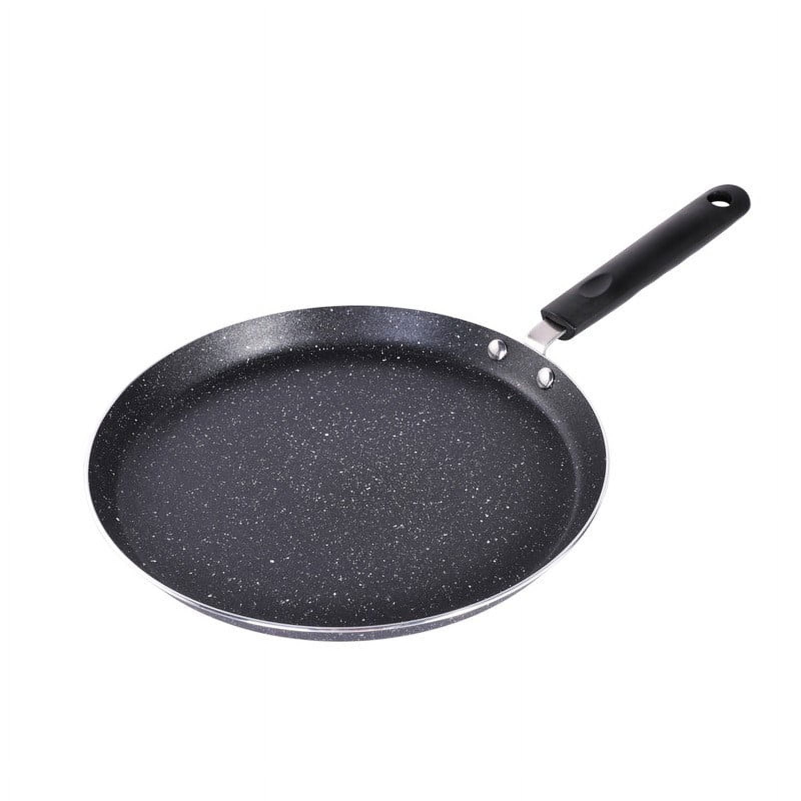 Dreamhall Nonstick Crepe Pan, Dosa Pan Pancake Flat Skillet Tawa Griddle 7.2-Inch with Stay-Cool Handle Black