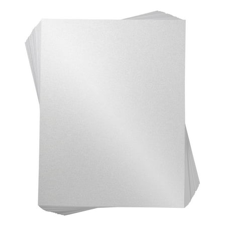 Shimmer Paper - 96-Pack White Metallic Cardstock Paper