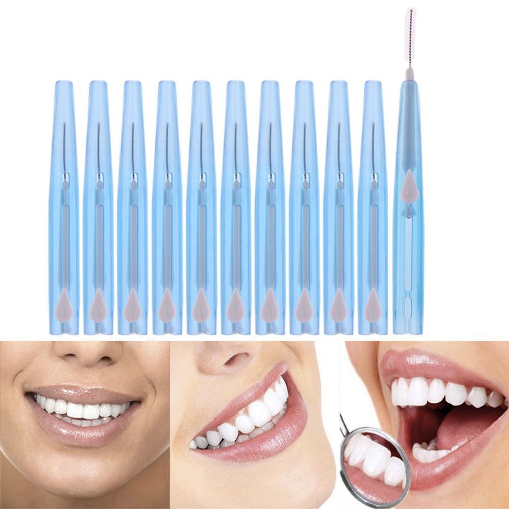 Jinveno 60pcs 0.7mm Dental Slim Soft Interdental Brush PushPull Interdental Brush Walmart Canada