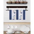 thumbnail image 3 of Coastal Navy Hand Towels Set, Waffle Weave Kitchen Towels 4 Pieces, Blue Starfish Coral Nautical Striped Microfiber Hair Face Bath Tea Towel Absorbent Quick Drying Cleaning Dish Cloths, 15.7"x23.6", 3 of 7