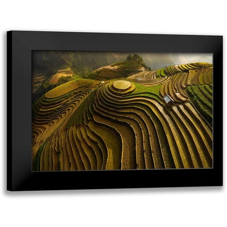 Tan Phat, Dao 14x11 Black Modern Framed Museum Art Print Titled - Mu Cang Chai - Vietnam
