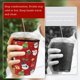 thumbnail image 5 of Mangas reutilizables para café helado para vasos de bebida fría, cubierta aislante de neopreno compatible con Starbucks, Dunkin, McDonalds - Grosor de 3 mm (Tamaño grande 30-32 oz, estilo navideño) 3X, 5 of 7