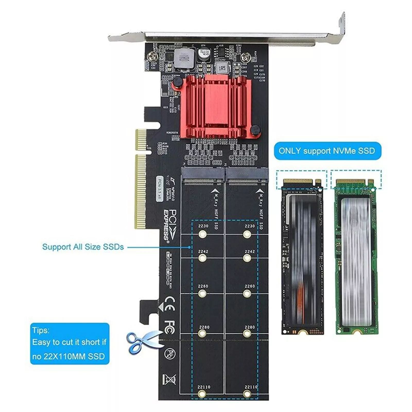 ASMedia ASM2812 Dual M.2 PCIe Adapter Seamless Integration with Modern Motherboards for High-Speed Storage Demands