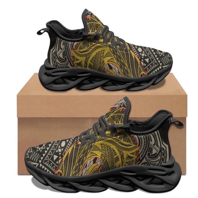 Zapatillas deportivas informales con estampado de tótem de estilo polinesio para mujer, transpirables, antideslizantes, para verano y otoño