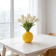 thumbnail image 5 of Round Vase – 3.86" Modern Plastic Planter for Tabletop, Shelf & Office Decor – Lightweight, Shatterproof & Easy-Clean Centerpiece, 5 of 5