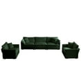 thumbnail image 6 of Sofa Set of 3, 1+1+3 Seats Living Room Sofa Set, Accent Chair, Loveseat, and Three-Seat Sofa Modern Style Round Arms 3 Piece Sofa Set, 6 of 19