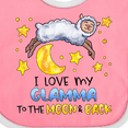 thumbnail image 4 of Inktastic I Love My Glamma to the Moon and Back Cute Sheep Boys or Girls Baby Bib, 4 of 4