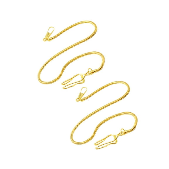 GOOHOCHY 2Pcs Pocket Watch Chain Golden Copper Snake Chain for Men and Women Gifts