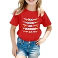 thumbnail image 1 of Icvfdpl T-Shirts Filles Rentrée Scolaire, Imprimé Enfants Col Rond Manches Courtes T-Shirt Haut Confortable Quotidien 6-7 Ans, 1 of 4