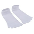 thumbnail image 3 of Yunhgft Mens Toe Socks Five Finger Cotton Crew Sock Men's Sports Running Ankle Toe Socks White, 3 of 9