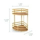 thumbnail image 3 of Estante Esquinero Para Baño Acento de 2 Niveles Mueble Para Baño Metalico Dorado con Madera Acacia, 3 of 10