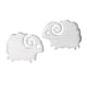 thumbnail image 1 of Stylish Lamb Earrings Silver Ear Studs for Women 1Pair Simple Fashion, 1 of 3