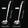 thumbnail image 3 of 11.8 Inch Stainless Steel Strainer Spoon B, Long Ergonomic Handle Kitchen Utensil for Cooking Stirring Serving, Slotted Ladle, 3 of 5