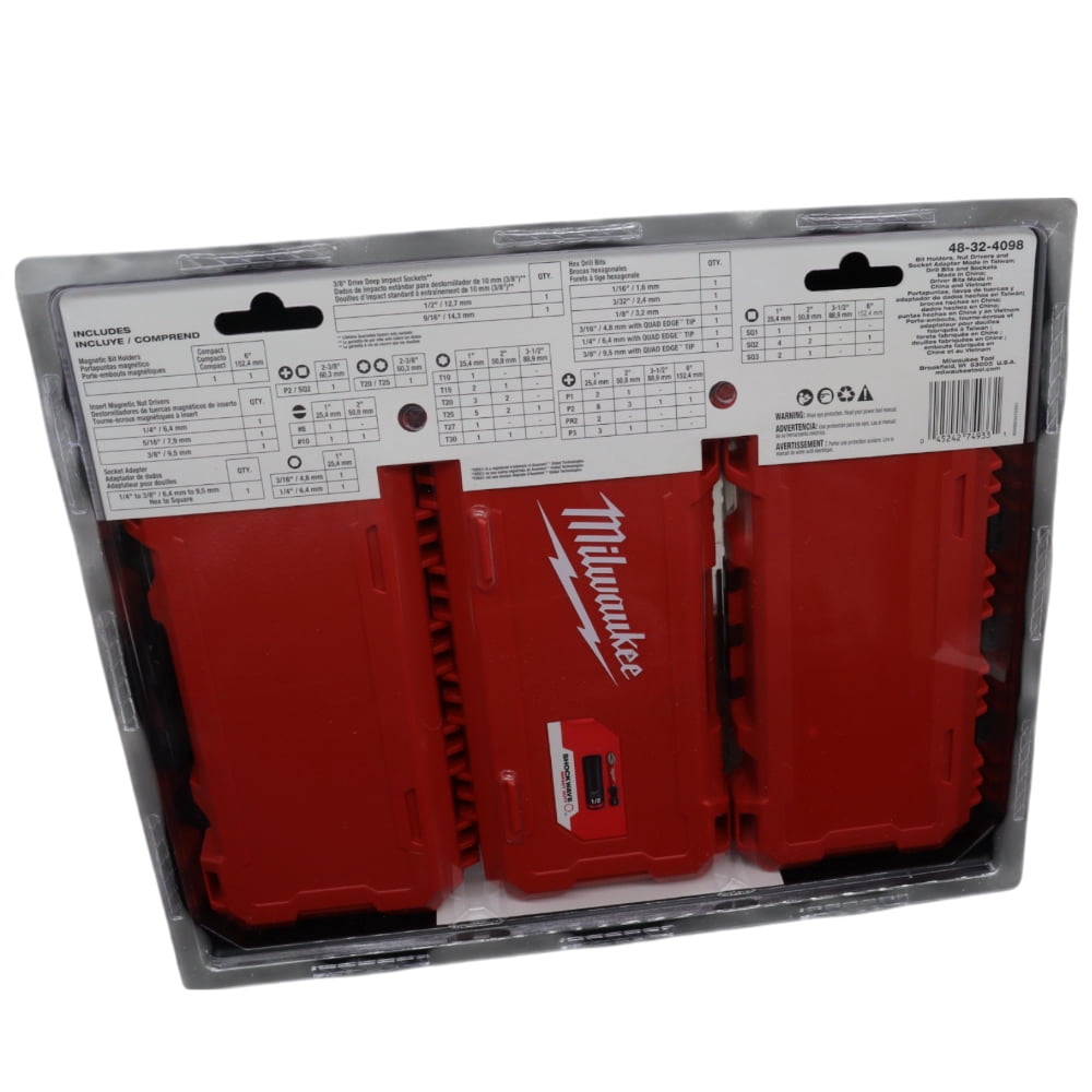 Milwaukee 48-32-4082 Impact Duty Alloy Steel Screwdriver Bit Set with Modular Storage Case (100-Piece)