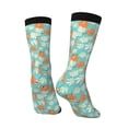 thumbnail image 5 of Uemuo Cute Sloth on Floral Tree Pattern Women's Crew Socks, Soft Durable Breathable Moisture-Wicking with Odor Control Cotton socks, 5 of 9