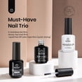 thumbnail image 2 of Set de esmaltes en gel para uñas Beetles Base Top Coat de 15 ml con látex, 2 of 8