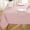 Pink, variant on Faux Linen Tablecloth Rectangle Spill Proof Wrinkle Free Woven Textured Table Cloths, Soft Polyester Table Cover for Dining, Party, Holiday, Indoor, Outdoor (20 x 20 Inch Rectangular, Navy Blue)