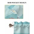 thumbnail image 6 of Teal Summer Coastal Living Room Curtains 2 Panel, Modern Ocean Waves Starfish Shell Cafe Window Treatment, Extra Long Farmhouse Bedroom Bathroom Kitchen Curtains Drapes 104"x72", 6 of 6
