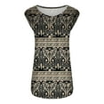thumbnail image 4 of Plus Size Womens Tank Summer Printed Sleeveless Flared Trendy Casual Blouse Button Tunic Shirt Tops, 4 of 5