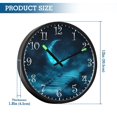 thumbnail image 3 of Voice Activated Clock with Glow Light 12 Inch Large Silent Wall Clock Battery Operated for Home Decor Ethereal Moonlit Night Background, 3 of 8