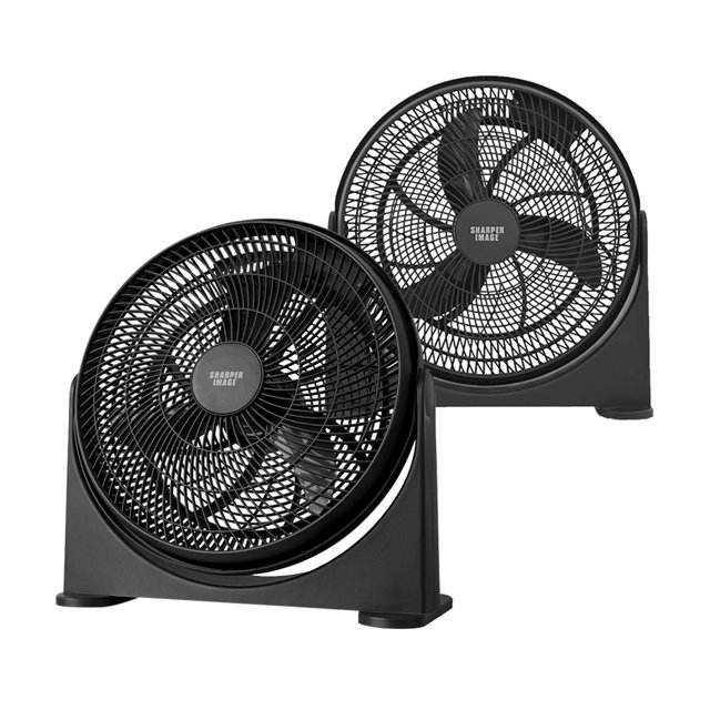 Ventilador de 3 Velocidades 16" Negro 2 Piezas Tsi-ff170-blk Sharper Image de Piso