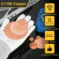 thumbnail image 3 of Uxcell 20Pcs Placa Redonda de Cobre Pura, Grosor de 0.02"(0.5mm) Diámetro de 0.6"(15mm) Disco de Cobre C1100 Material Cortado para Manualidades Reparación Eléctrica Industrial, 3 of 6