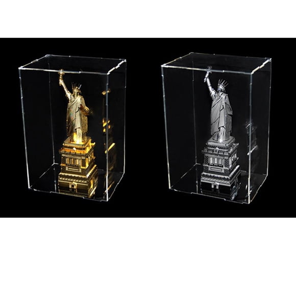 2x vitrina de acrílico para exhibición de estatuillas a prueba de polvo, vitrina transparente de almacenamiento, 5.31 x 4.33 x 9.25 pulgadas (con base Macarena Vitrina