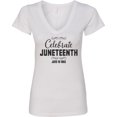 thumbnail image 3 of Inktastic Celebrate Juneteenth Women's V-Neck T-Shirt, 3 of 5