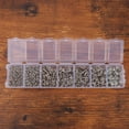 thumbnail image 4 of 1500Pcs Accesorios de joyería de 7 rejillas Forma redonda Anillos abiertos Anillos cercanos Materiales de fabricación de joyas de bricolaje establecidos para aretes Collares, 4 of 5