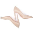 thumbnail image 3 of JENN ARDOR Women's High Heels 4 inches Nude High Heels Bowknot Wedding High Heel Pointed Toe Pumps, 3 of 7