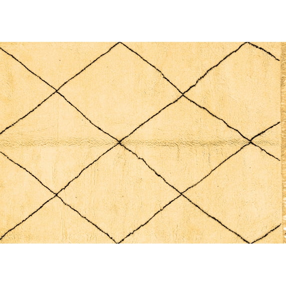 Ahgly Company Indoor Rectangle Solid Brown Modern Area Rugs, 6' x 9'