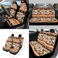 thumbnail image 2 of Renewold American Tribal Highland Cow Sunflower 15 PCS Car Seat Cover Full Set, with Steering Wheel Seat Belt Cover Trash Cans Rear View Mirror Cover Coaster Keychain Air Vent Storage Bag Universal, 2 of 7