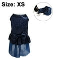 thumbnail image 2 of Luxury Embroidered Dog Christmas Outfit Dog Dress Lightweight Velvet Puppy Costume Turtleneck Girl Pet Clothes Blue XS, 2 of 6
