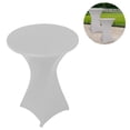 thumbnail image 2 of Cubierta de mesa redonda de spandex para cóctel, elástica, ajustada en cuatro direcciones, perfecta para fiestas al aire libre, DJ, ferias, banquetes y bodas, 2 of 5
