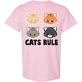 thumbnail image 3 of Inktastic Cats Rule with Cat Heads T-Shirt, 3 of 5