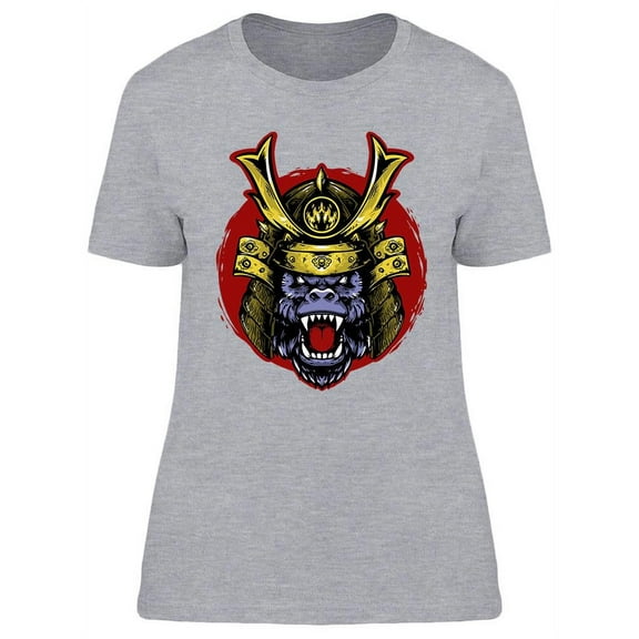 Gorilla Head Samurai Design T-Shirt Women -Image by Shutterstock, Female XX-Large