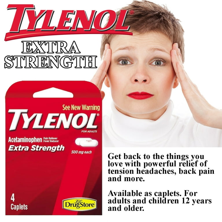 Tylenol Extra Strength Travel Packs for Pain Relief - Walmart.com