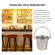 thumbnail image 2 of 1Pc Stainless Steel Hammer Point Ice Wine Bucket Beer Bucket for Bar (Silver), 2 of 3
