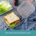thumbnail image 4 of MMJ Sandwich Press Non Stick Stove Top Double Sided Grill Panini Maker Griddle Heat Resistant 10.04x5.71in, 4 of 9
