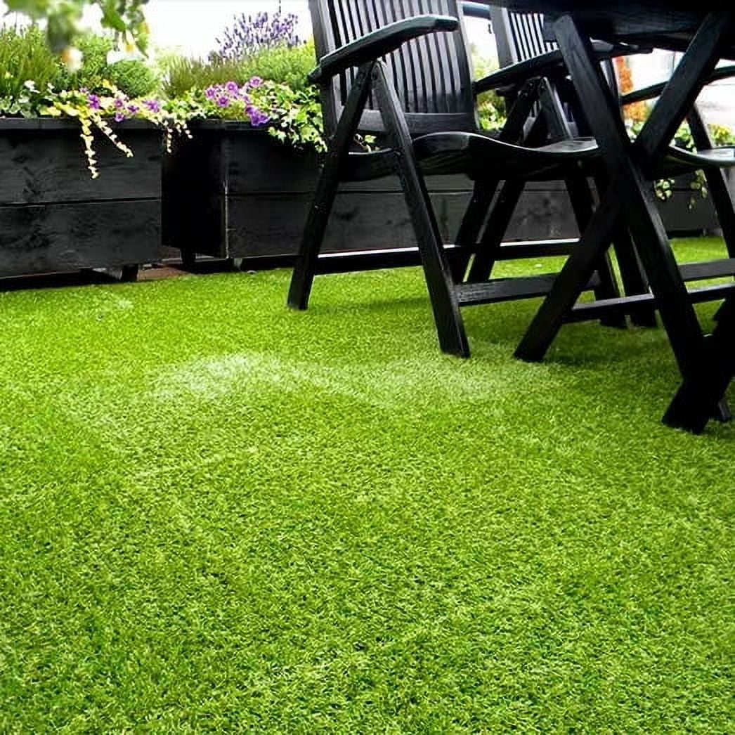 36Pcs Artificial Grass Tiles 12"x12" Interlocking Artificial Turf Floor Green PE PP Base for Patio Balcony Backyard Pet Dog Play Mat