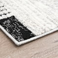 thumbnail image 4 of Alpha Contemporary 5' x 7' Gray and Black Polyester Indoor Area Rug, 4 of 7