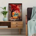 thumbnail image 5 of Colorful Autumn Trees Window View Canvas Print, Modern Landscape Art, Ready to hang Wall Decor, 5 of 8