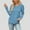 Light Blue, variant on V Neck Pullover Tops, Womens Long Sleeve Knit Hoodies, Drawstring Pullover Tops with Pocket