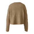 thumbnail image 5 of Sweaters for Women 2025 Fall Winter Oversized Long Sleeve Cropped Knit Jumper Top Womens Pullover Sweaters, 5 of 6