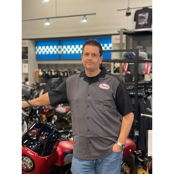 Indian Motorcycle Men's Garage Shirt, Gray | 2864782