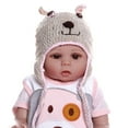 thumbnail image 3 of Muñeca Reborn Decdeal Reborn Baby Doll de silicona de cuerpo completo de 19 pulgadas, realistas, lindas muñecas de baño, muñecas pequeñas para acompañar, encantador traje de perrito rosa con sombrero, Decdeal Muñeca Reborn, 3 of 7