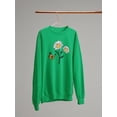 thumbnail image 3 of Butterflies And Daisies. Sweatshirt Women -Image by Shutterstock, Female 5X-Large, 3 of 4